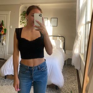 Black Free People Tank